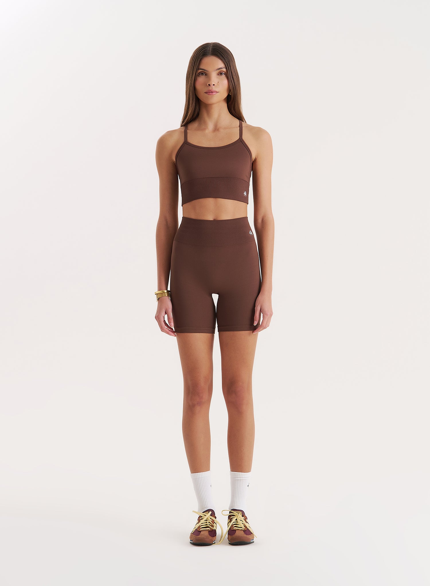 Chocolate Racer Back Seamless Sports Bra